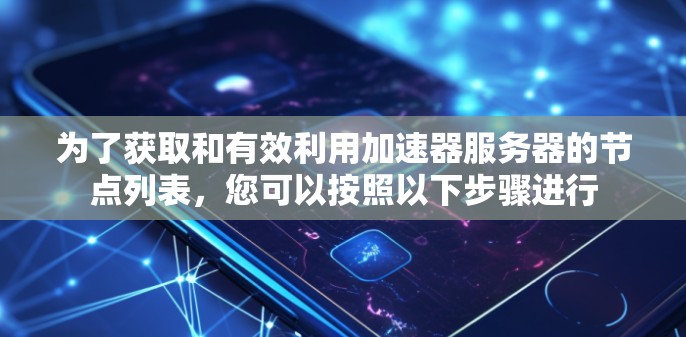 为了获取和有效利用加速器服务器的节点列表，您可以按照以下步骤进行