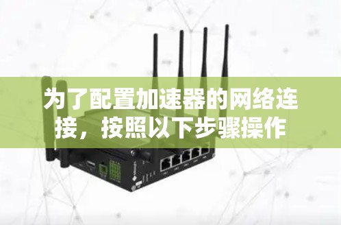 为了配置加速器的网络连接，按照以下步骤操作