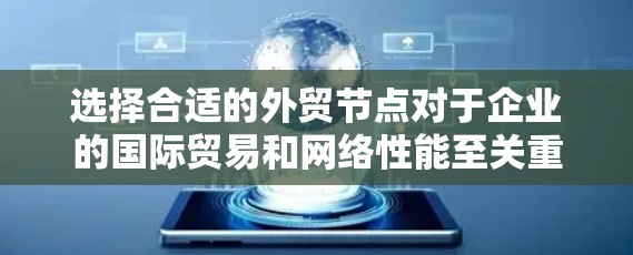 选择合适的外贸节点对于企业的国际贸易和网络性能至关重要。以下是对外贸节点选择的详细分析和建议