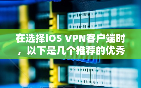 在选择iOS VPN客户端时，以下是几个推荐的优秀选项，每个都有其独特的优势，适合不同的用户需求