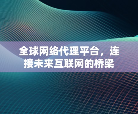 全球网络代理平台，连接未来互联网的桥梁
